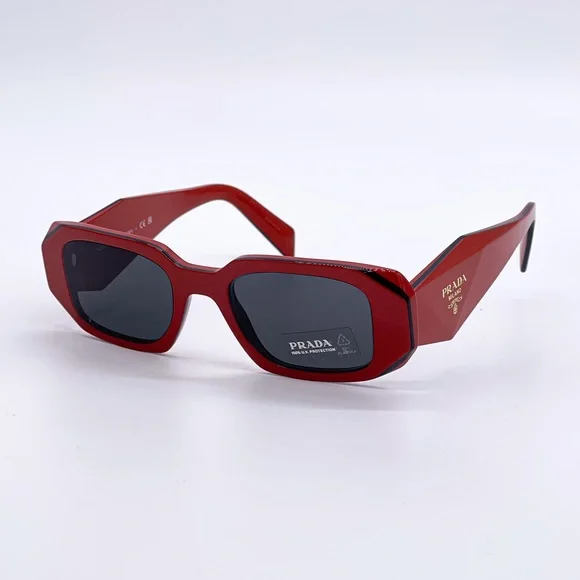 NEW PR17WS 12N5S0 PRADA SUNGLASSES SPR 17W RED UNISEX EYEWEAR PRADA PR 17WS - Picture 5 of 15